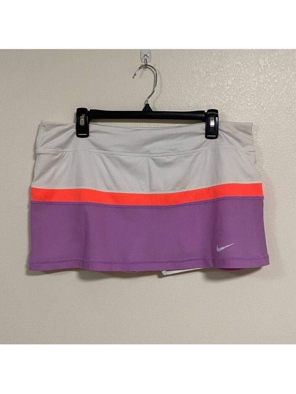 Nike Dri Fit Athletic Tennis Golf Skirt Skort White Lavender Size XL